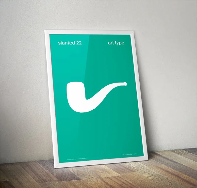 slanted-art-type-poster-kunstdruck-typografie-schrift image 1