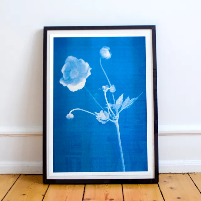 slanted-art-prints-anemone-kunstdruck-risograph-blume image 1