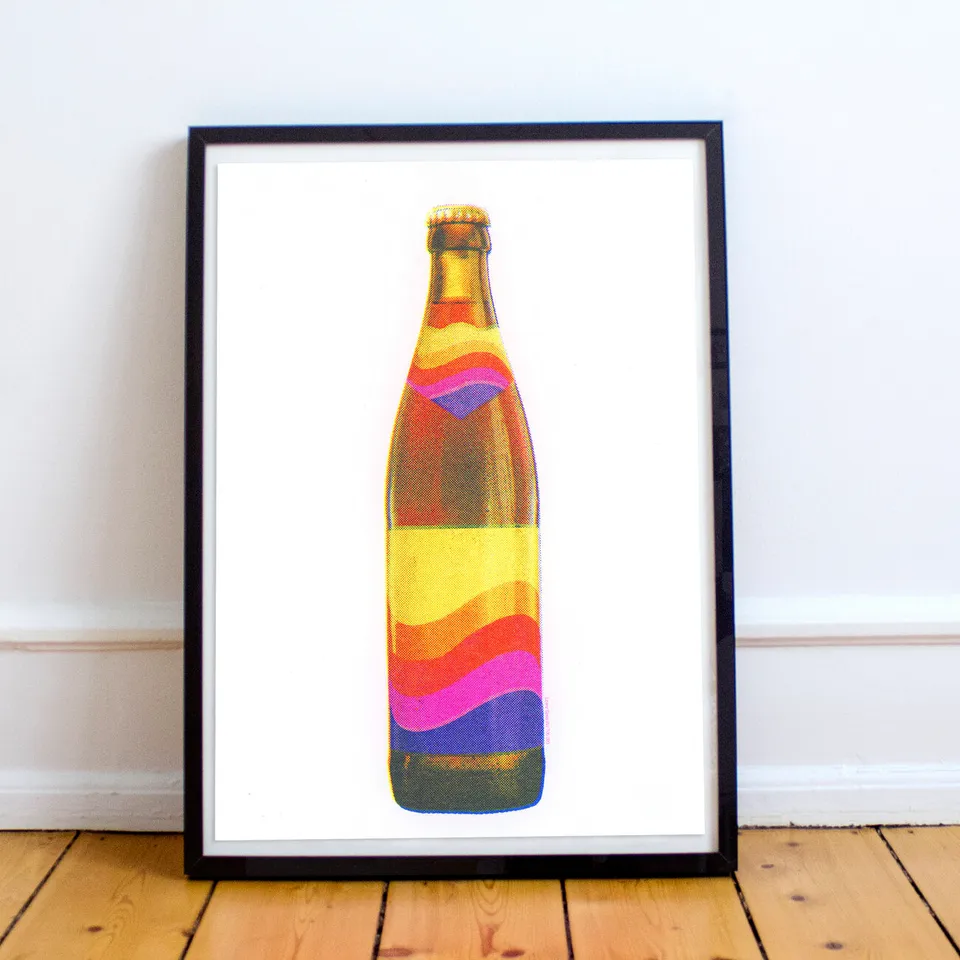 slanted-art-prints-paulaner-spezi-kunstdruck-riso image 1