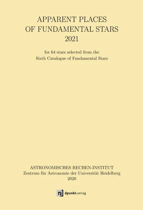 dpunkt-technik-apparent-places-of-fundamental-stars-2021-buch image 1