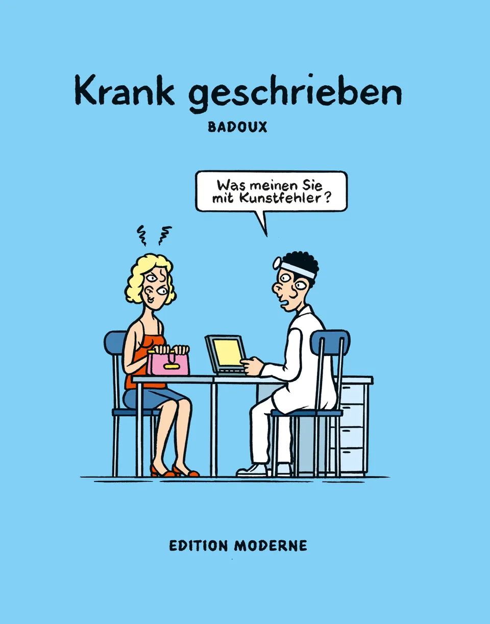 edition-moderne-b-cher-krank-geschrieben-badoux-arzt-comic-buch image 1