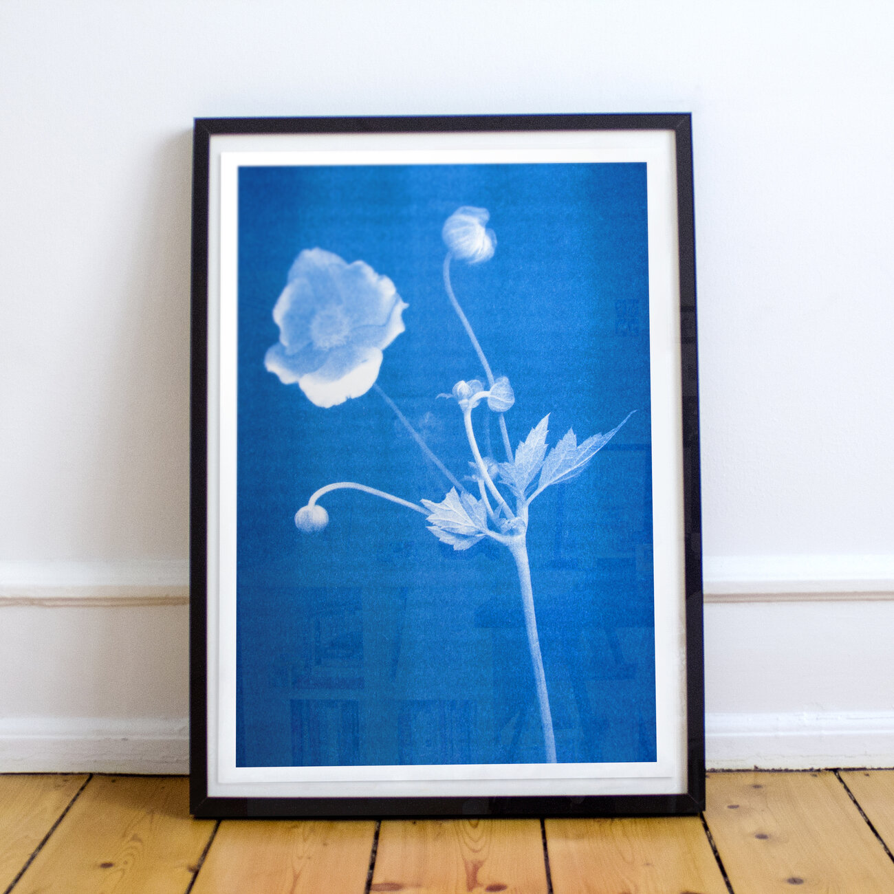 slanted-art-prints-anemone-kunstdruck-risograph-blume image 1