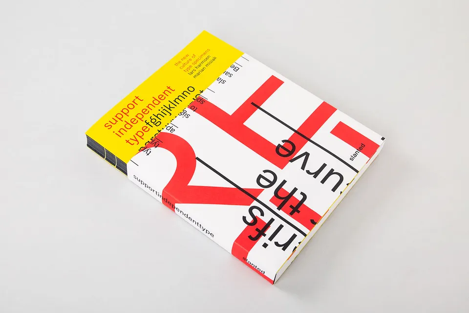 slanted-support-independent-type-buch-schriftmuster-specimen image 1