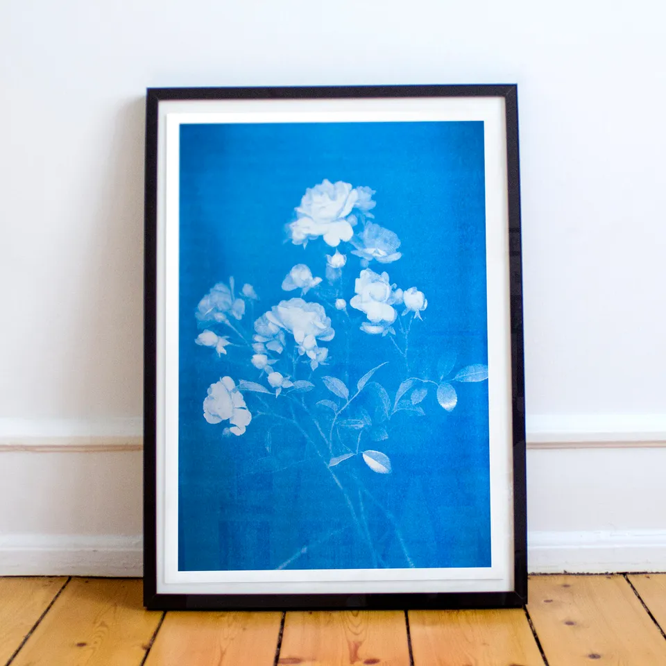 slanted-artprint-rose-kunstdruck-risograph-print image 1