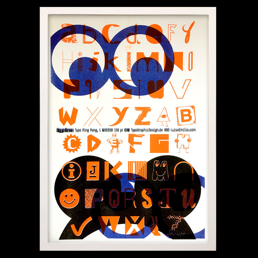 slanted-typo-ping-pong-1-riso-print-poster-misprint-unikat image 5