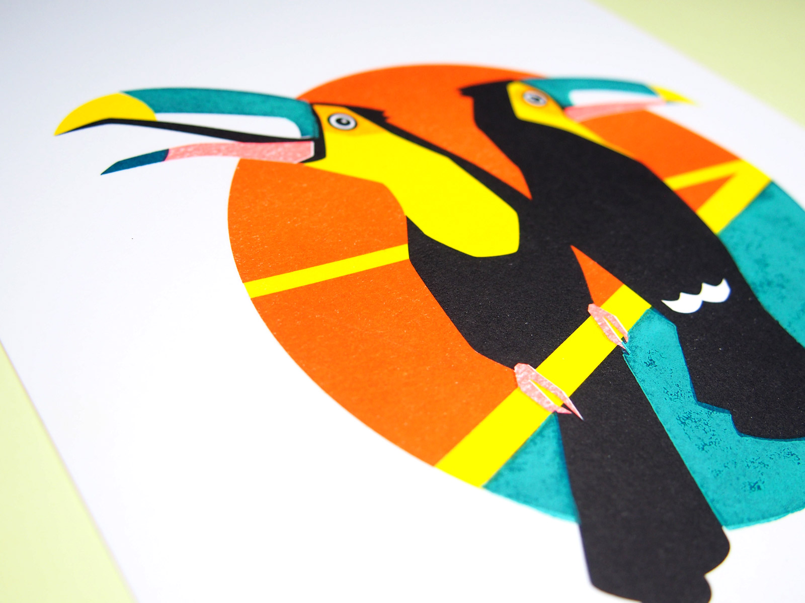 slanted-tukane-kunstdruck-riso-linol-poster image 2