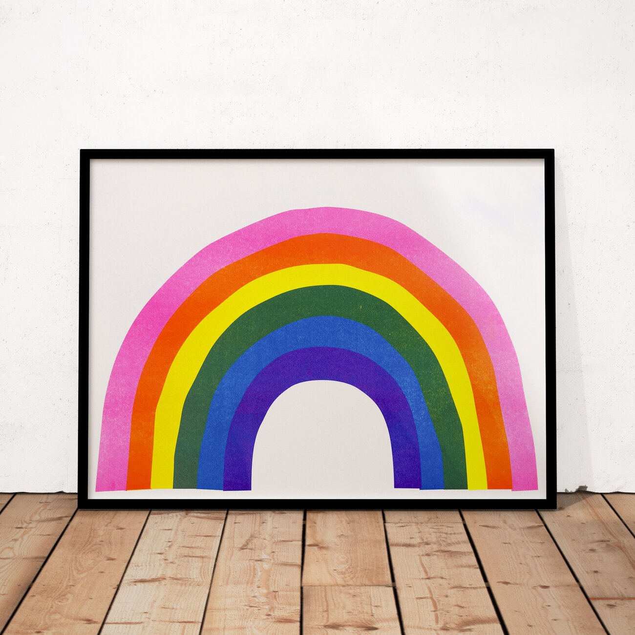 slanted-artprint-regenbogen-risograph-kunstdruck image 1