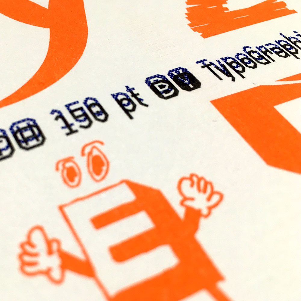 slanted-typo-ping-pong-1-riso-print-poster-misprint-unikat image 4