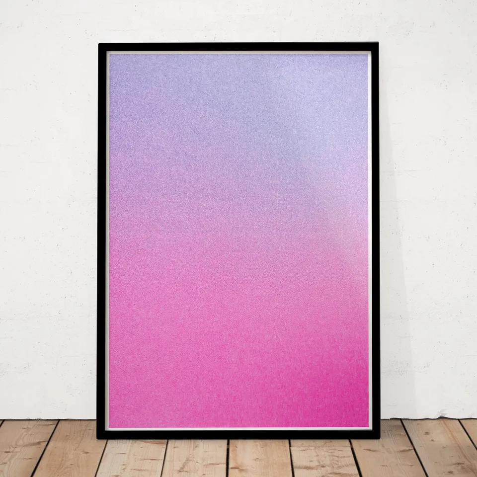 slanted-artprint-feeling-blue-risograph-print-blau image 1