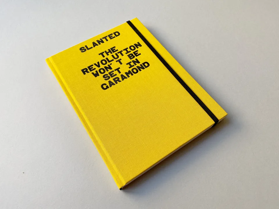 slanted-notebook-revolution-garamond-notizbuch-design image 1