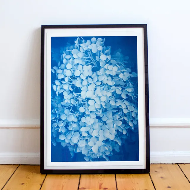 slanted-art-prints-hortensie-risograph-kunstdruck image 1