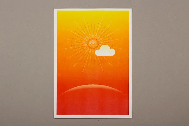 slanted-helvetica-ruckstuhl-riso-print-typo-poster image 1