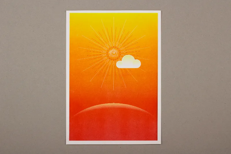 slanted-helvetica-ruckstuhl-riso-print-typo-poster image 1