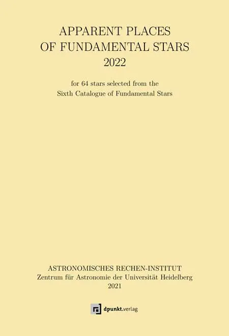 dpunkt-technik-apparent-places-of-fundamental-stars-2022-buch image 1