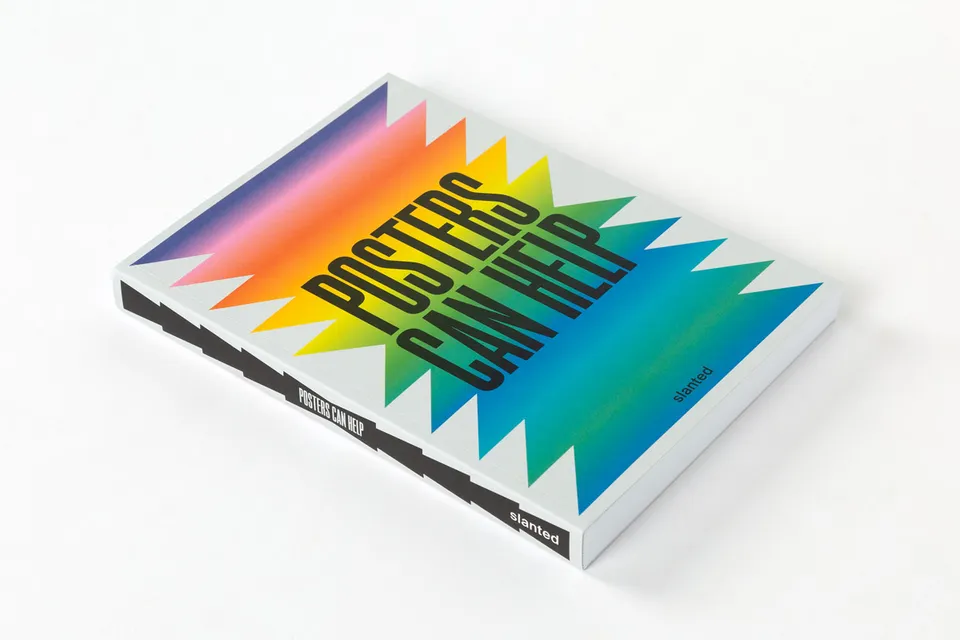slanted-books-posters-can-help-buch-plakatdesign image 1