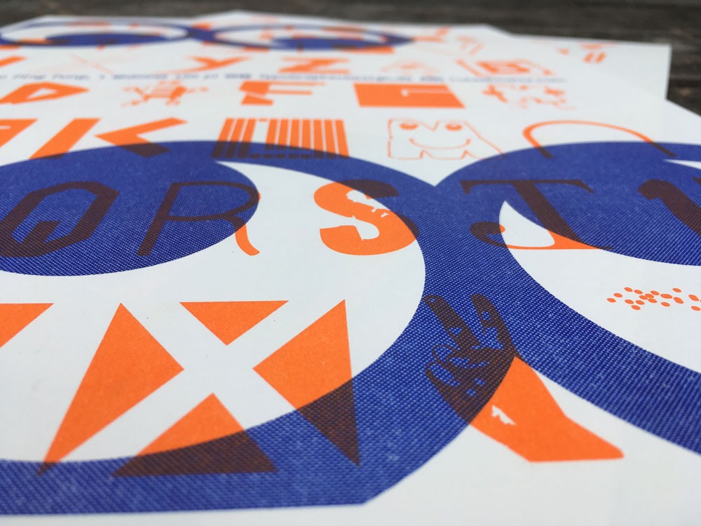 slanted-typo-ping-pong-1-eyes-typo-poster-riso-print image 2